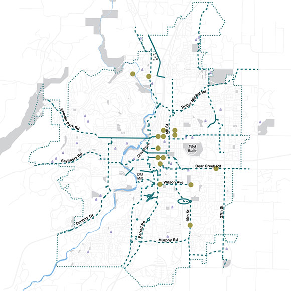 map of safe travel and traffic project in proposed bond measure