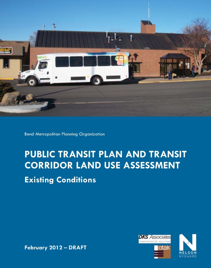 BEND MPO PTP EXISTING CONDITIONS MEMO COVER