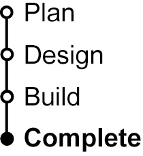 Words showing a Project is complete